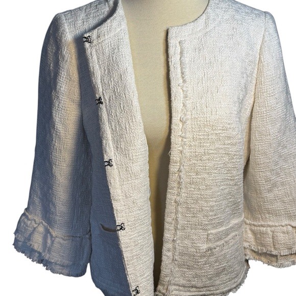 Talbots Cream Textured Blazer - Picture 4 of 10